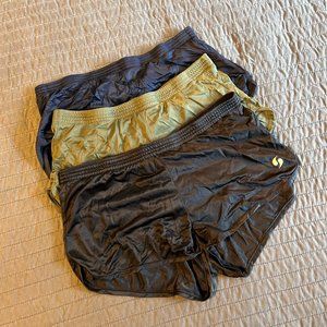 Soffe Women's JRS Running Short (3 pair - Navy, Black, Drab Green)